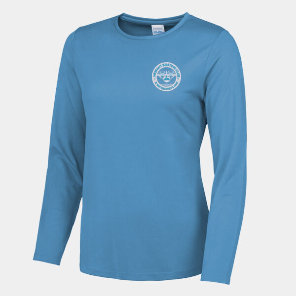 Wormit Boat Club Cool Womens Long Sleeve T-Shirt - JC012/Sapphire Thumbnail