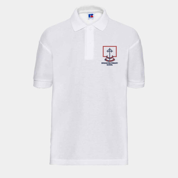 Broughton Primary School Polo - White Thumbnail