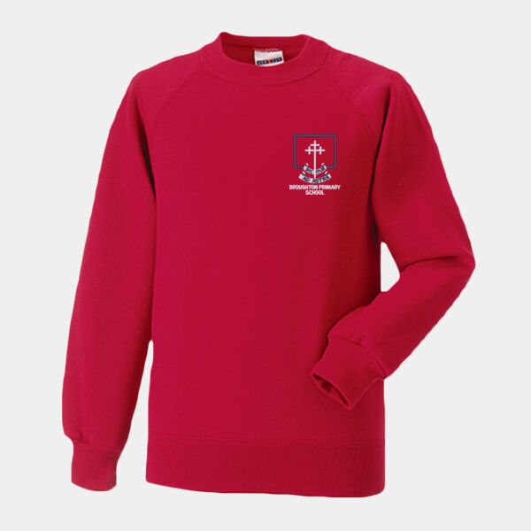 Broughton Primary School Sweatshirt  - Red Thumbnail