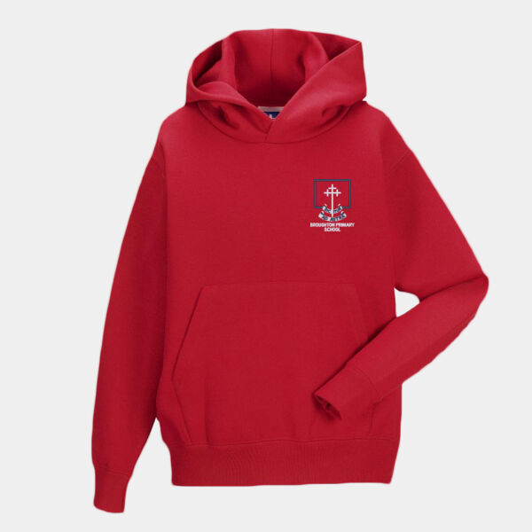 Broughton Primary School Hoody - Red Thumbnail
