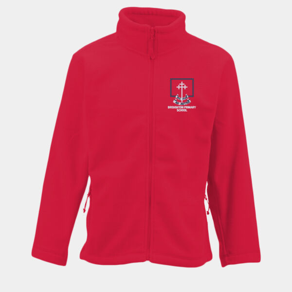 Broughton Primary School Fleece - Red Thumbnail
