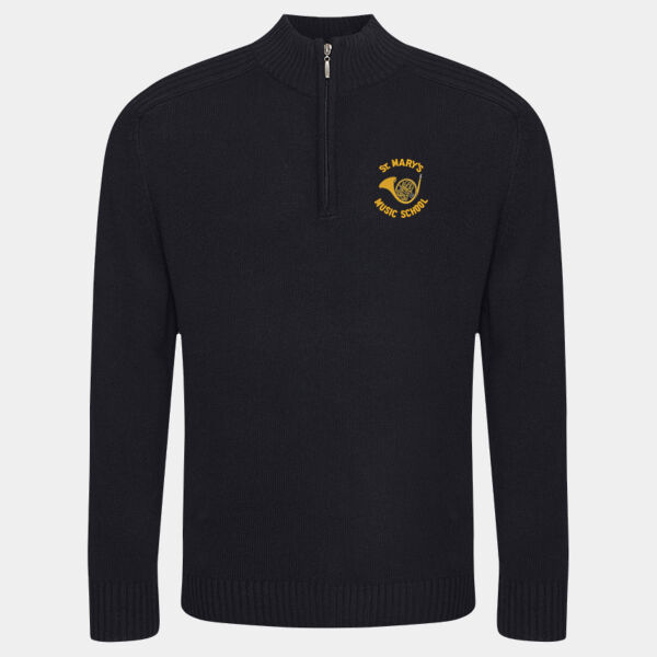 St Mary's Music Zip Neck Knitted Sweater Thumbnail