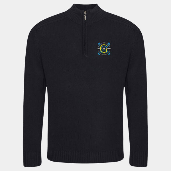 Gracemount High School 1/4 Zip, Knitted Sweatshirt Thumbnail