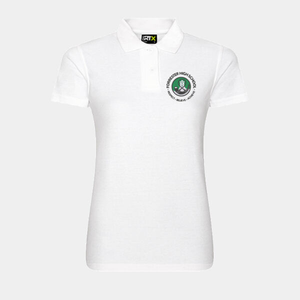 Forrester High School Female Polo White  Thumbnail