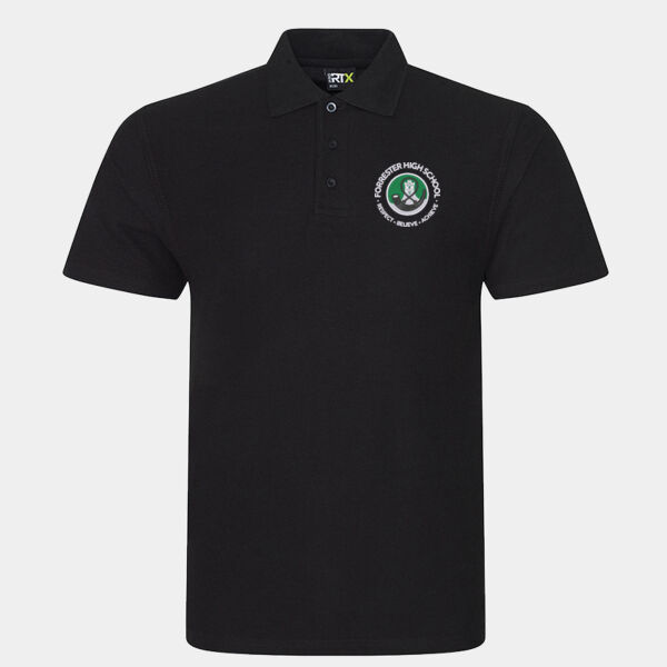 Forrester High School Polo Black Thumbnail